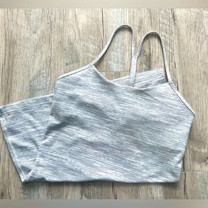 Lululemon Power Y Tank Grey White Size 6